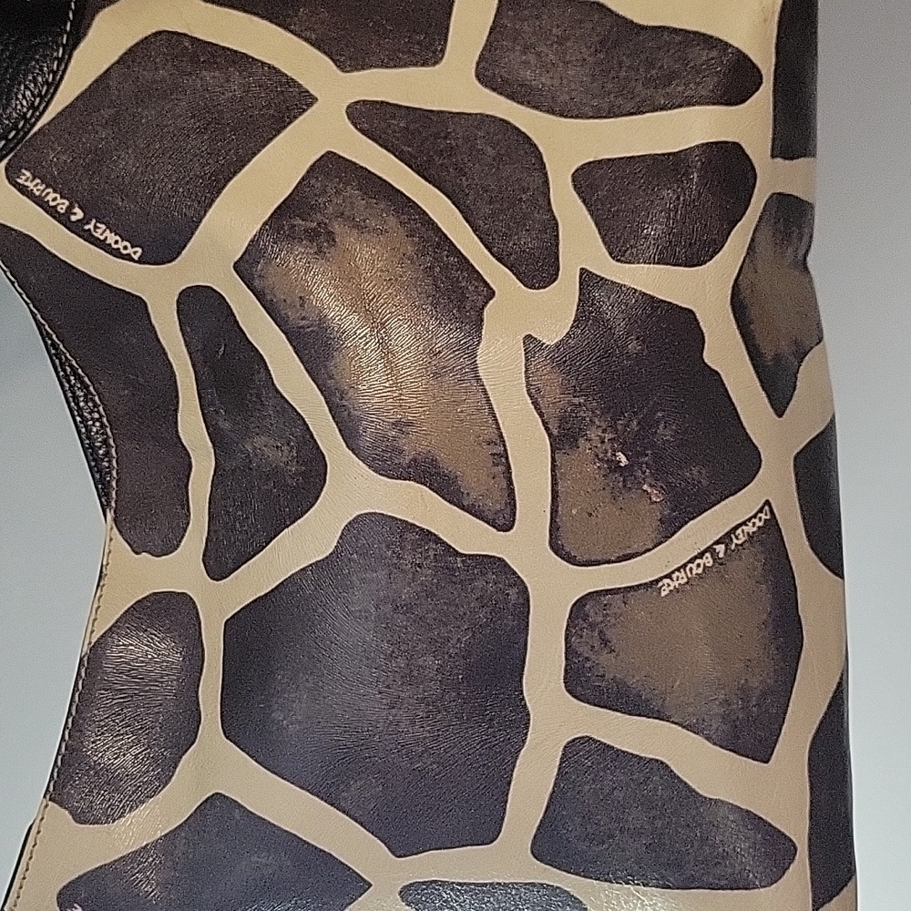 Dooney & Bourke Safari Print Shoulder Bag - Brown and Cream - Picture 5 of 9
